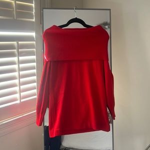 French Connection Red off the Shoulder NWOT sweater
